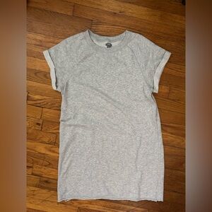 Aerie Gray Short Sleeve Sweatshirt Dress